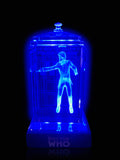 Matt Smith of Doctor Who laser-engraved in a crystal TARDIS replica on an LED-lit base