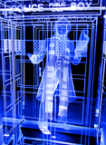 Tom Baker of Doctor Who laser-engraved in a crystal TARDIS replica on an LED-lit base